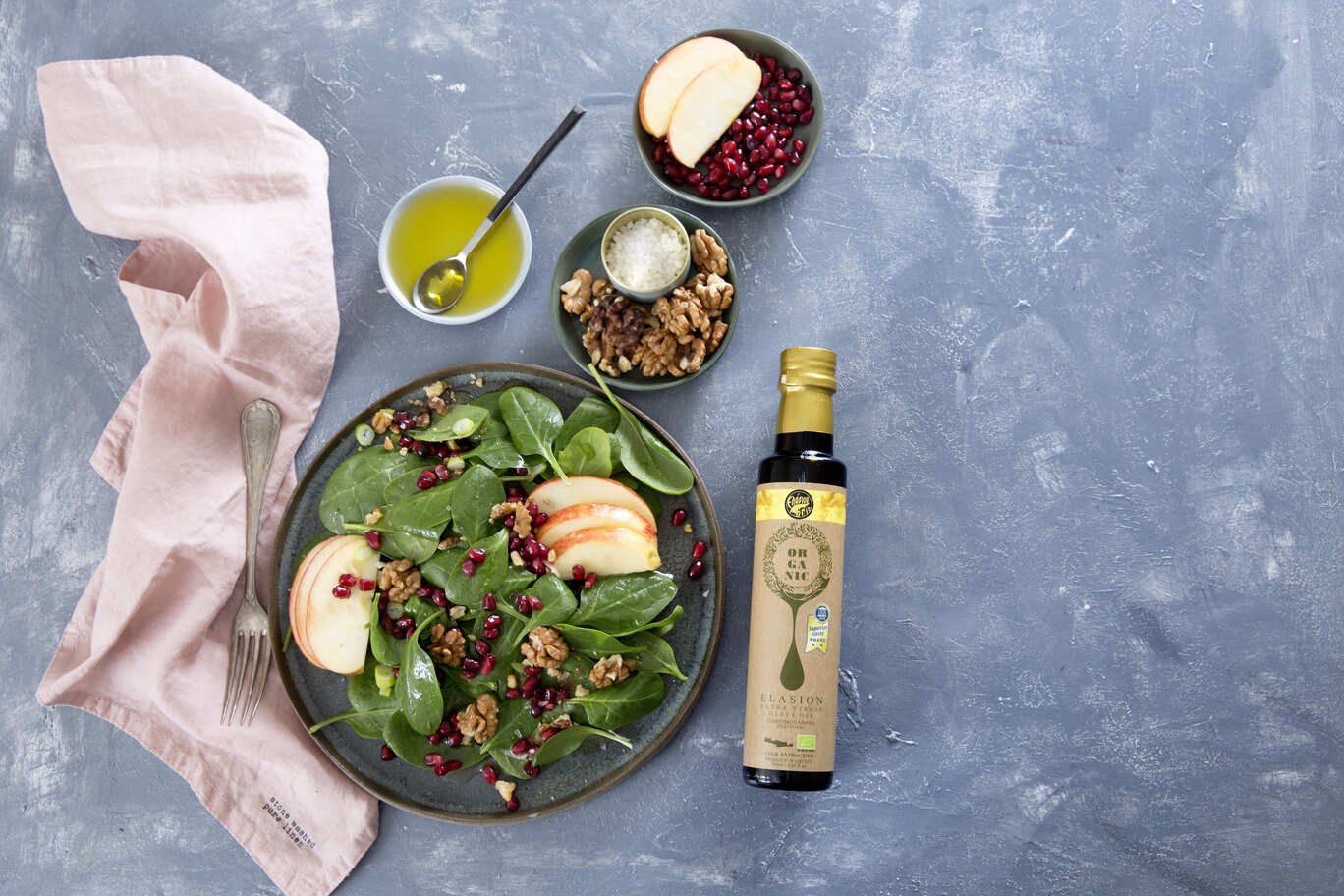 ELASION Organic Extra Virgin Olive Oil glass bottles