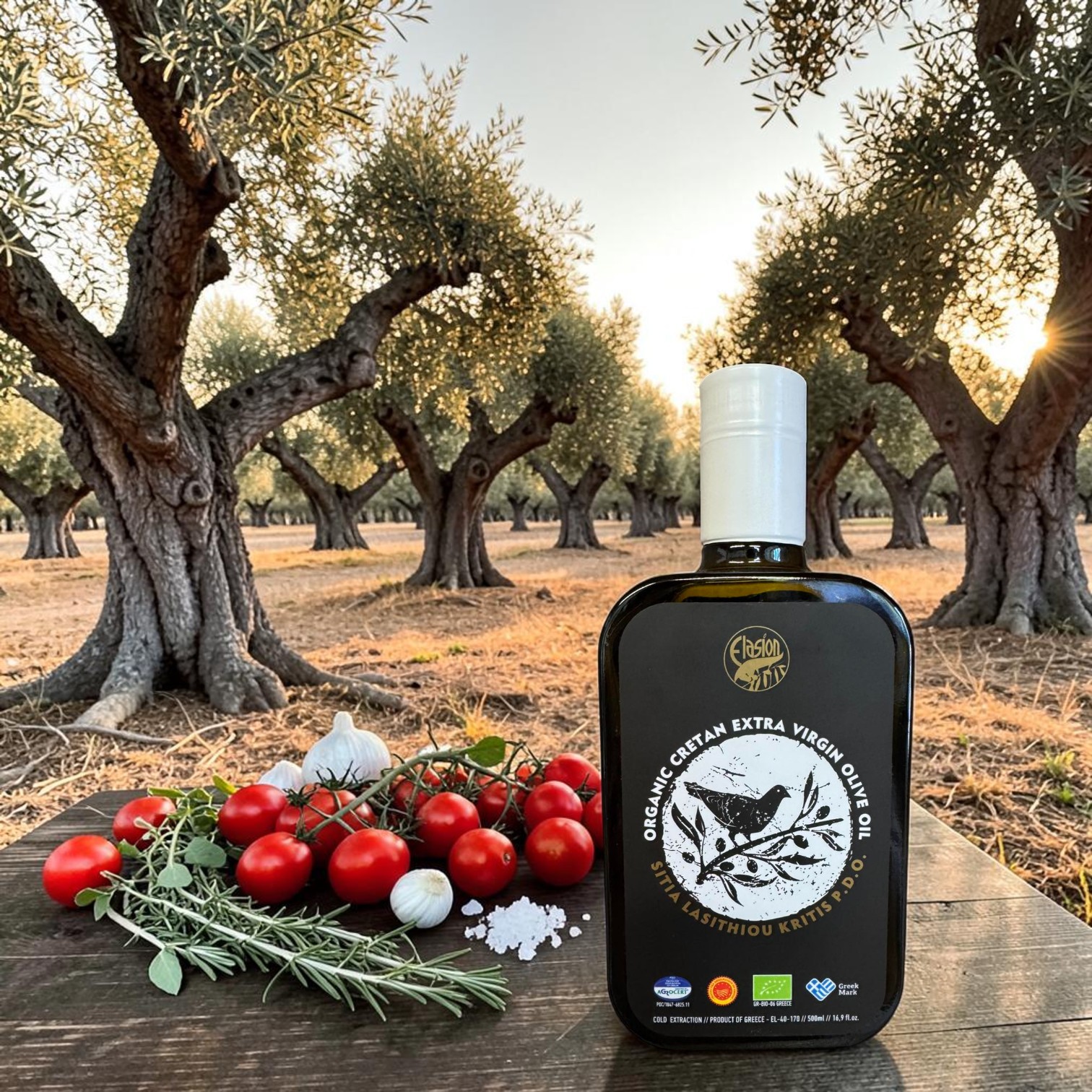 ELASION Organic PDO Sitia Extra Virgin Olive Oil Limited Edition