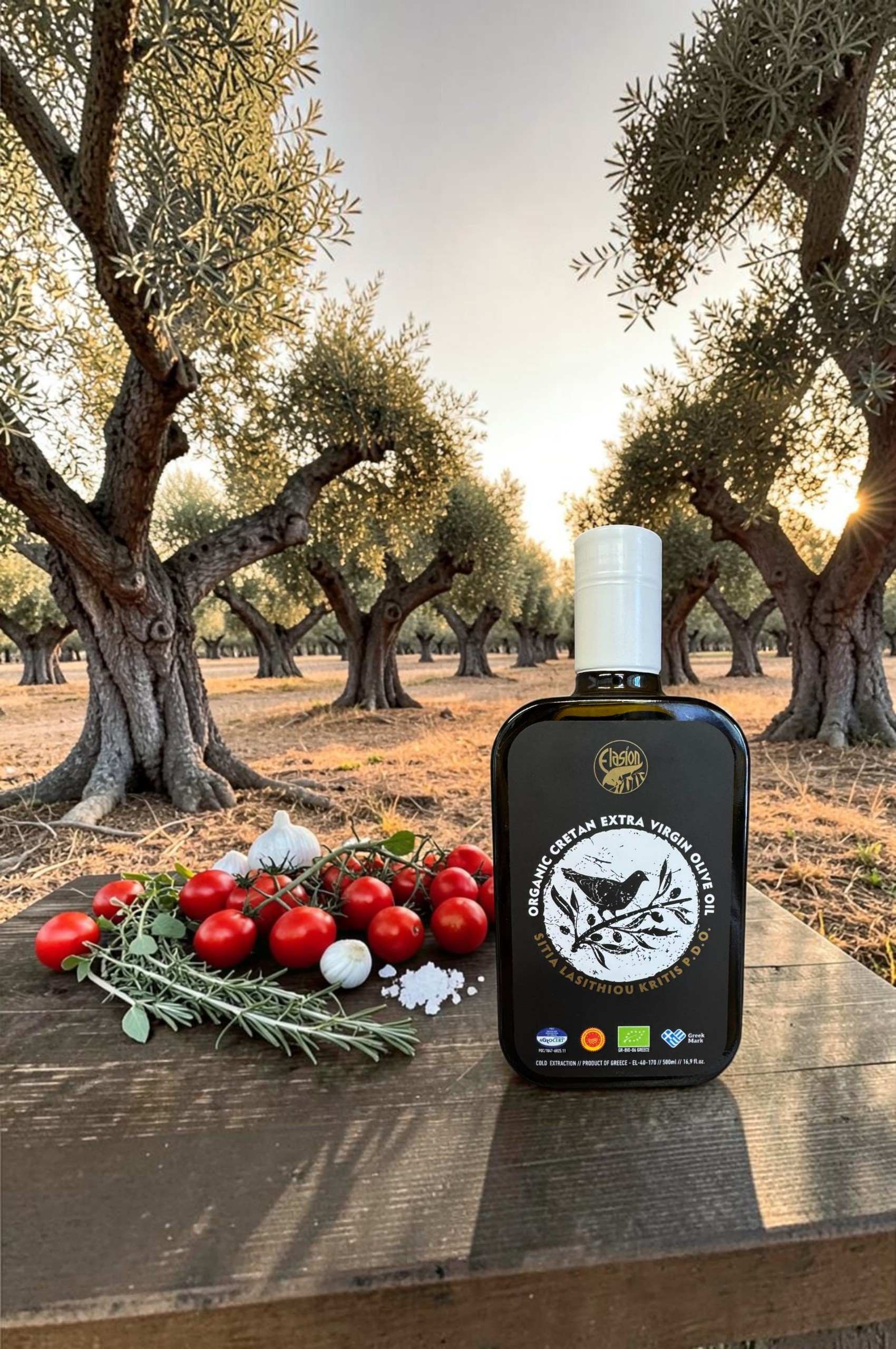 ELASION Organic PDO Sitia Extra Virgin Olive Oil