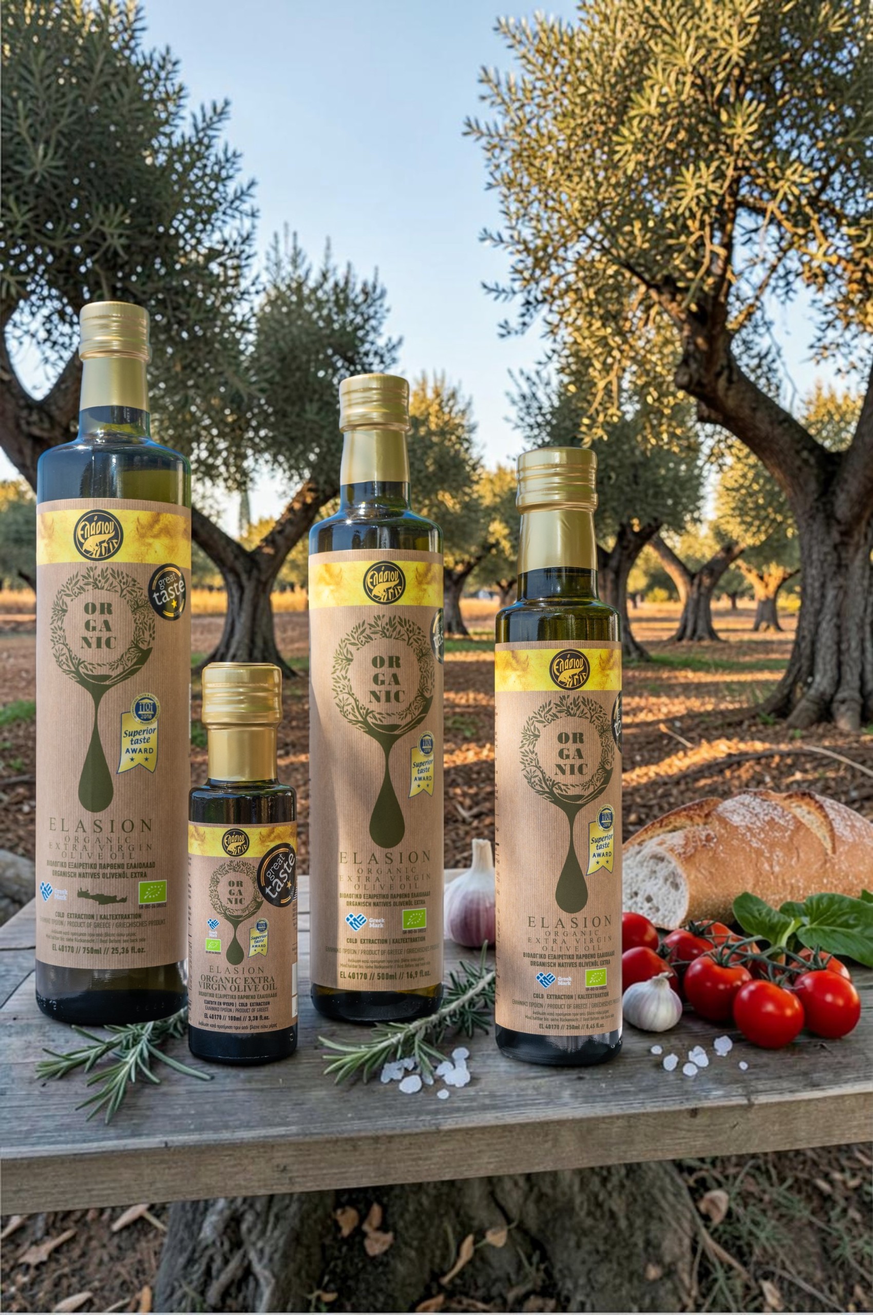 ELASION Organic Extra Virgin Olive Oil from Crete