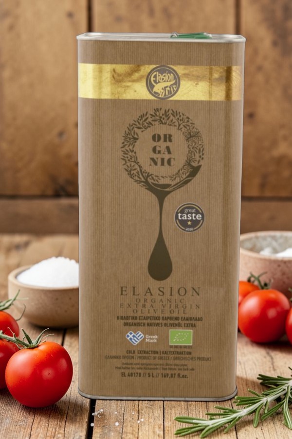 ELASION Organic Extra Virgin Olive Oil 5 litre tin